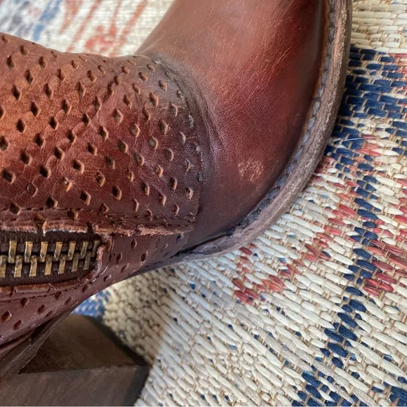 FREEBIRD by STEVEN Bowie Leather Ankle Boots - Brown - Size 6 - Picture 6 of 13